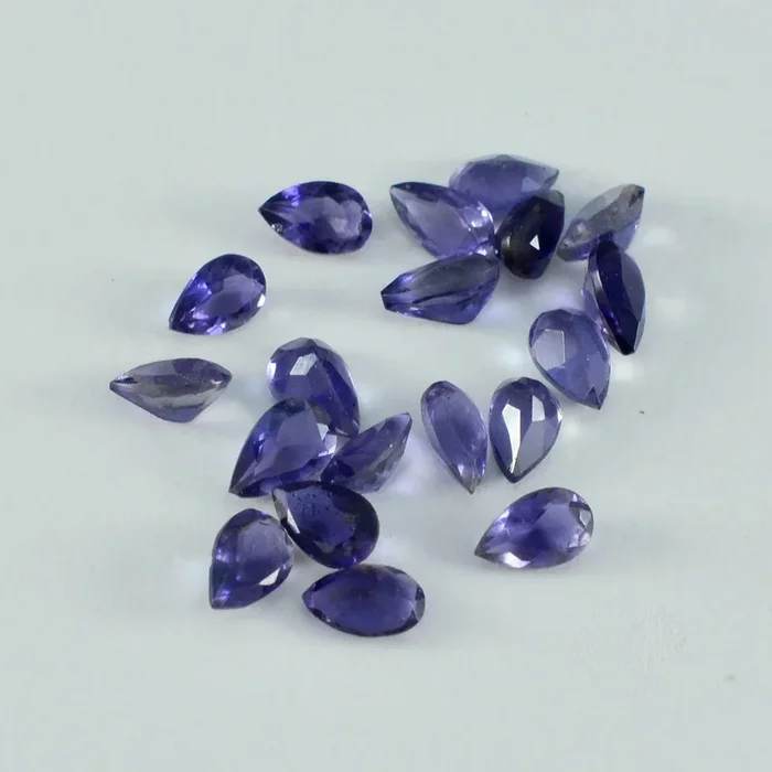 Iolite 1PC Small 7×9 MM Pear Faceted Blue Luster Semi Precious Loose Gems