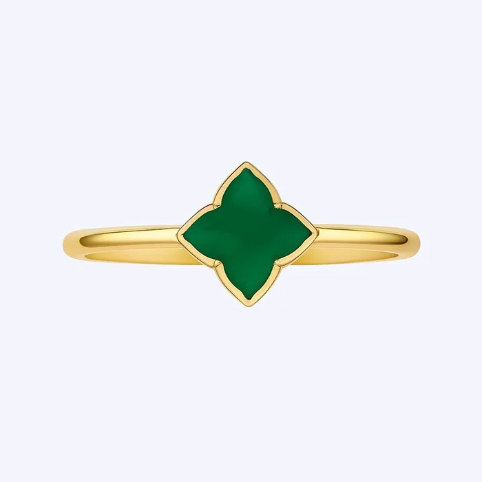 Isla Chrysoprase Clover Ring