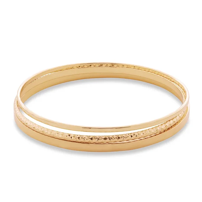 Ivy Bangle Set in Gold