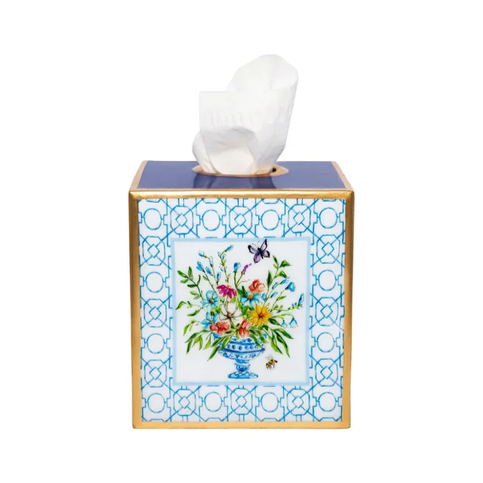 Jaye’s Studio Wonder Garden Enameled Tissue Box Cover