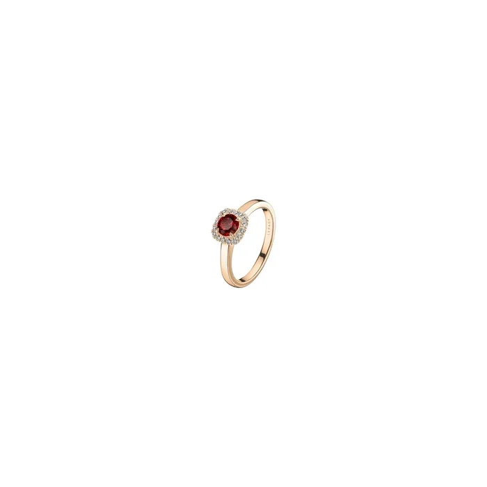 Jolie-Rose engagement ring in rose gold, ruby and diamonds | LEPAGE