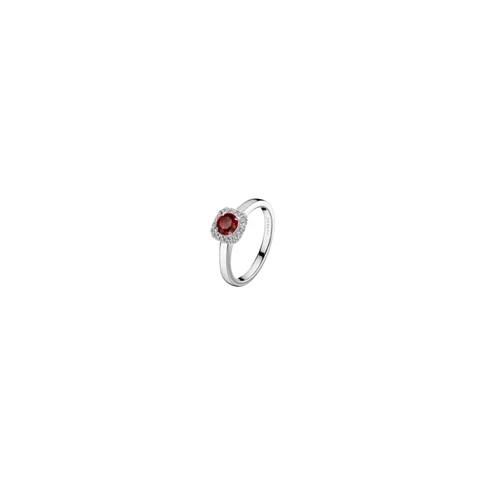 Jolie-Rose engagement ring in white gold, ruby and diamonds | LEPAGE