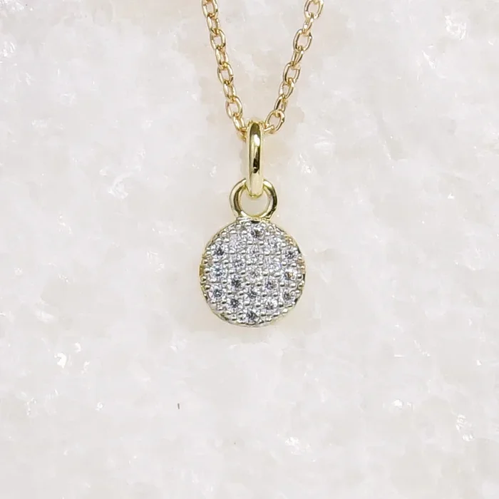 Kaori charm with zircons gold-plated