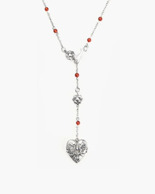 Karneol-Schleier-Lariat-Halskette