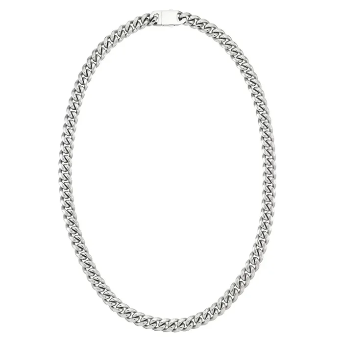 King by Simone I Smith Stainless Steel 24-inch 10MM Cuban Link Chain