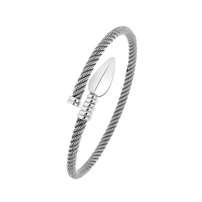 Korloff Lance bracelet in steel, white gold, and black diamond | LEPAGE