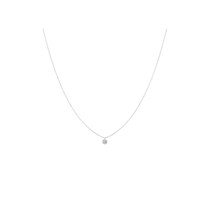 La Brune et La Blonde 360° white gold and 0.10 carat diamond pendant