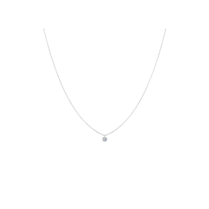 La Brune et La Blonde 360° white gold and 0.20 carat diamond pendant