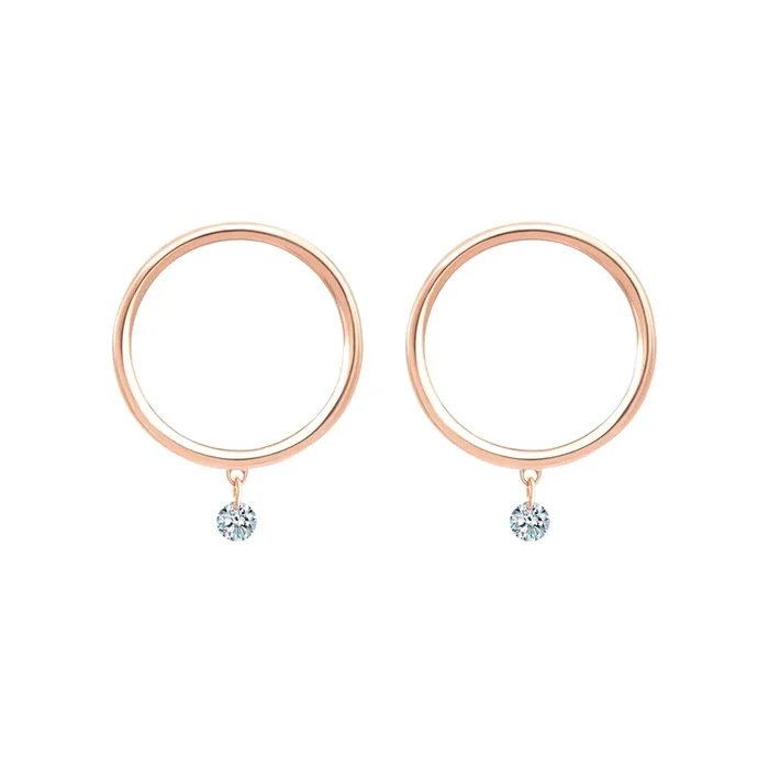 La Brune et La Blonde Excentrique earrings in rose gold and diamonds | Lepage