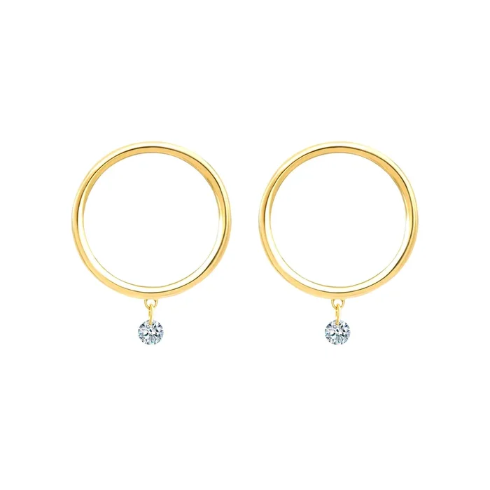 La Brune et La Blonde Excentrique earrings in yellow gold and diamonds | Lepage