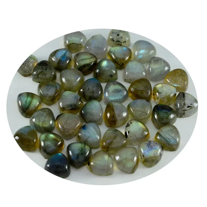 Labradorite 10PC Tiny 5×5 MM Triangle Cabochon Gray Splendid semi Precious Gems