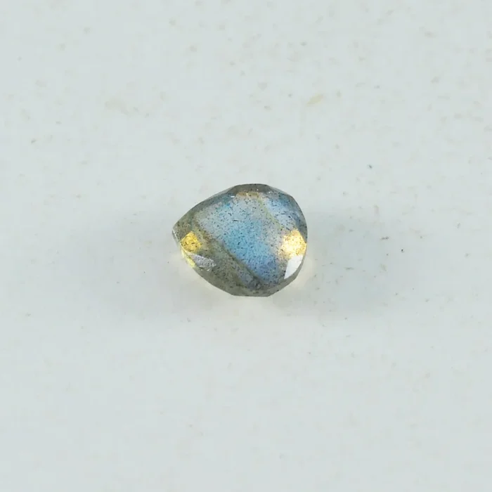 Labradorite 1PC Large 12×12 MM Heart Faceted Gray High-Quality Semi Precious Loose Gemstones