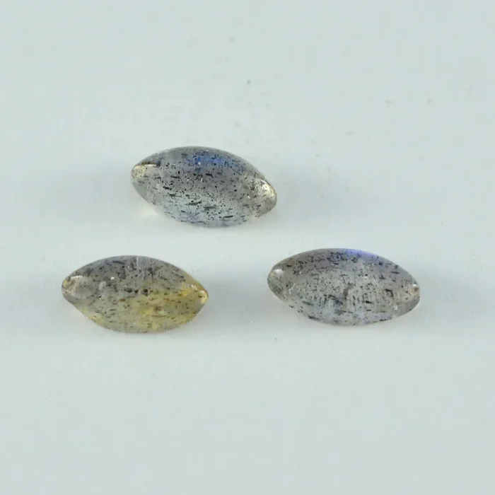 Labradorite 1PC Small 5×10 MM Marquise Cabochon Gray High-Quality semi Precious Loose Gemstones