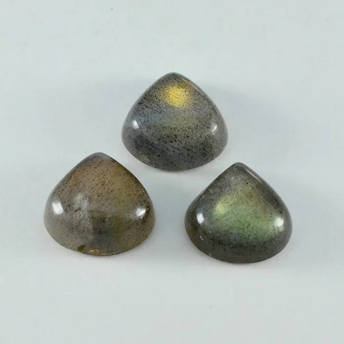Labradorite 1PC Small 8×8 MM Heart Cabochon Gray Sparkling semi Precious Loose Gemstone