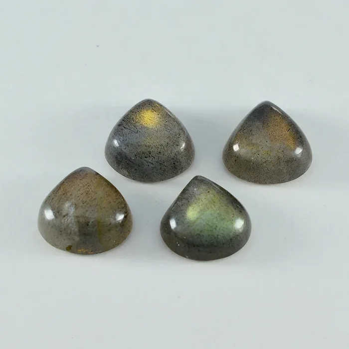 Labradorite 1PC Tiny 6×6 MM Heart Cabochon Gray Fiery semi Precious Gems