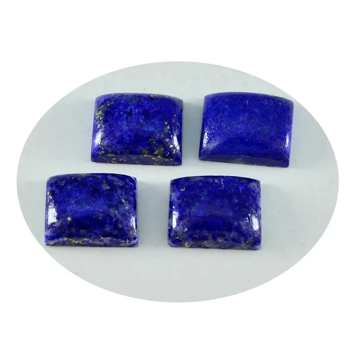 Lapis Lazuli 1PC Large 10×12 MM Emerald Cabochon Blue Fiery semi Precious Semi Precious Gemstone