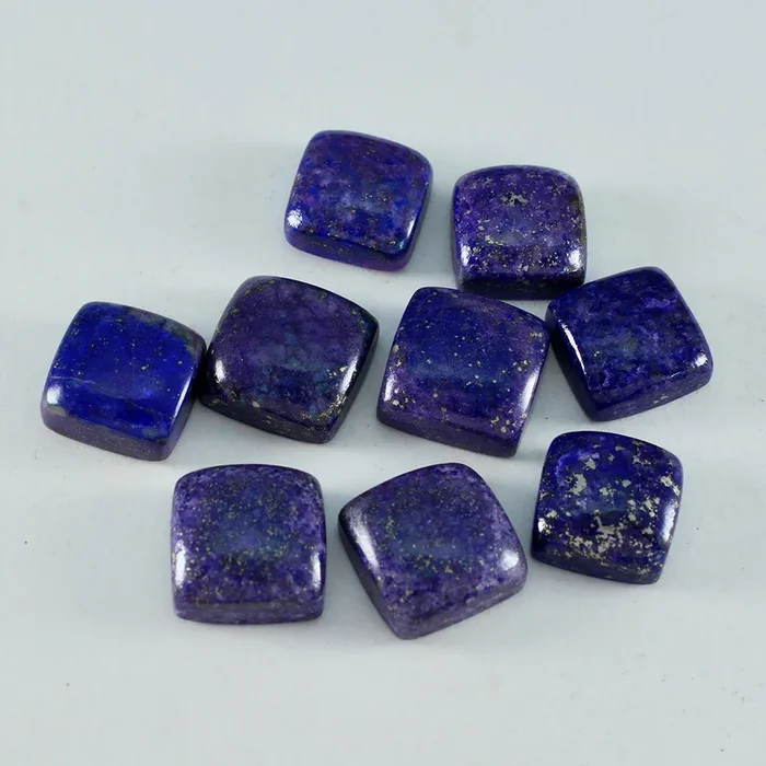 Lapis Lazuli 1PC Tiny 6×6 MM Cushion Cabochon Blue Fiery semi Precious Loose Gemstone