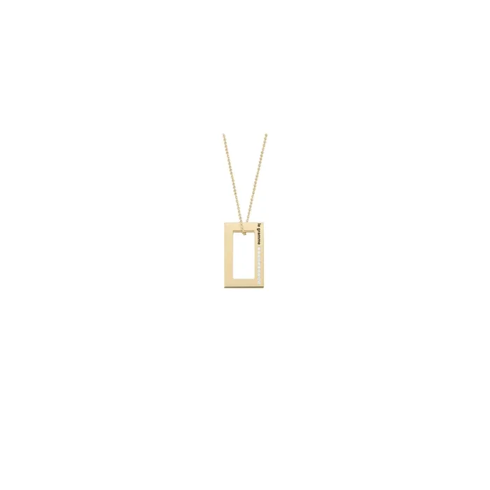 Le Gramme 5.7g Rectangle medal yellow gold and diamonds | LEPAGE
