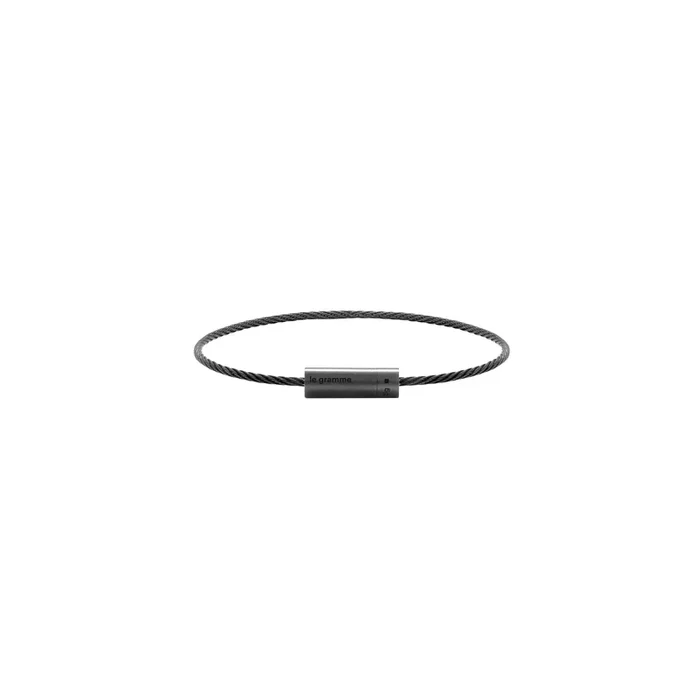 Le Gramme Cable bracelet in smooth black ceramic brushed – Lepage
