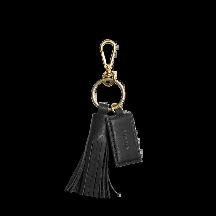 Leather Tassel Keychain – Black