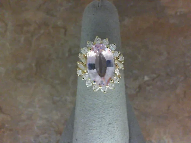 LEWIS COLLECTION Kunzite And Diamond 18K Yellow Gold Ring