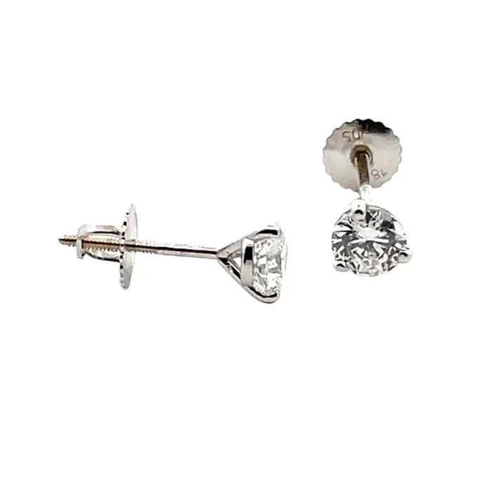 LEWIS COLLECTIONS 3/4ct TW Diamond Stud Earrings in 18k WG