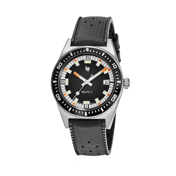 LIP Nautic 3 black dial tropic bracelet 671850 – Lip