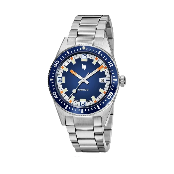LIP Nautic 3 blue dial steel bracelet 671853 – Lip