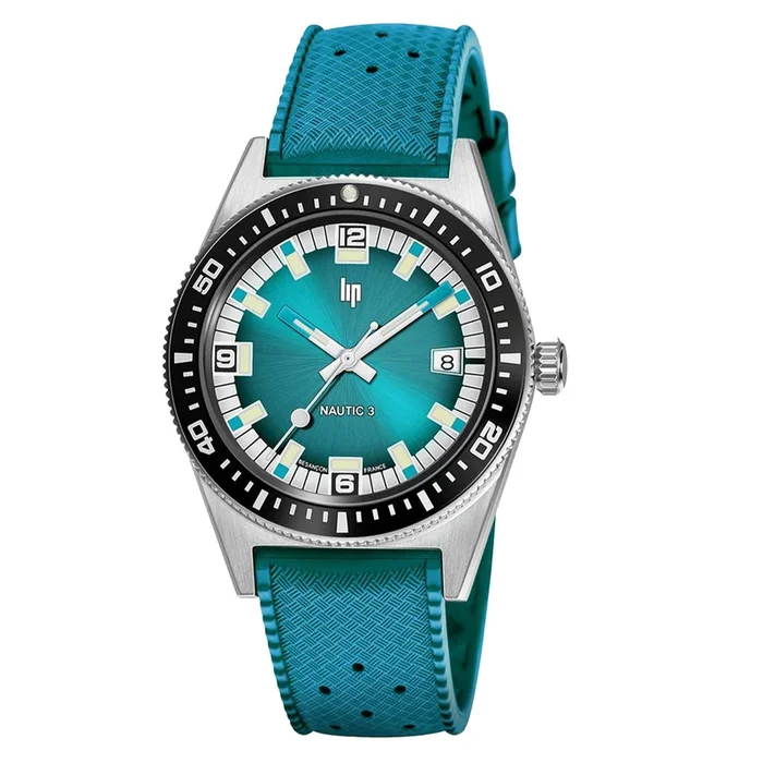 LIP Nautic 3 Océan blue dial tropic bracelet 671858 – Lip