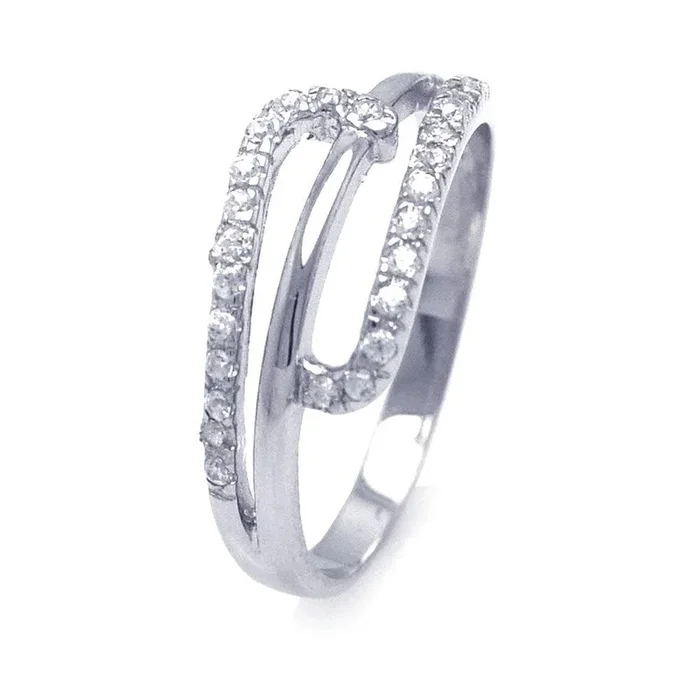 Liquidación – Anillo de plata 925 rodiada con circonitas – STR00668
