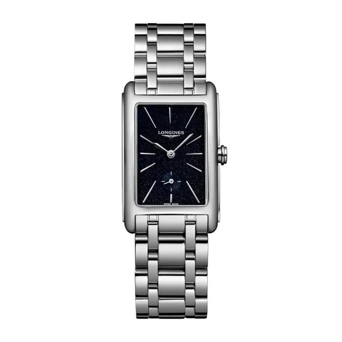 Longines DolceVita quartz watch blue dial 37 mm steel bracelet