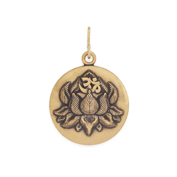 Lotus Peace Petals Textured Charm