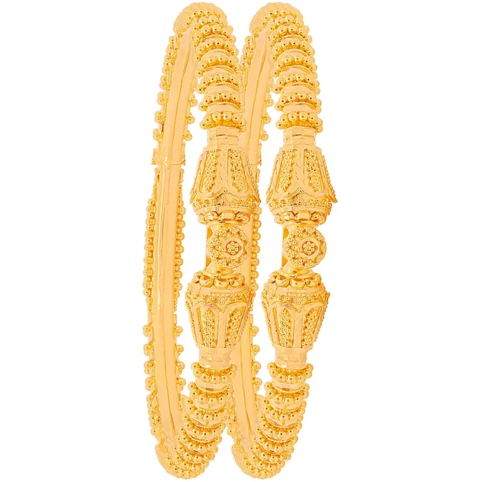 Lovely Pipe Openable 2pcs Kara in 22K Gold