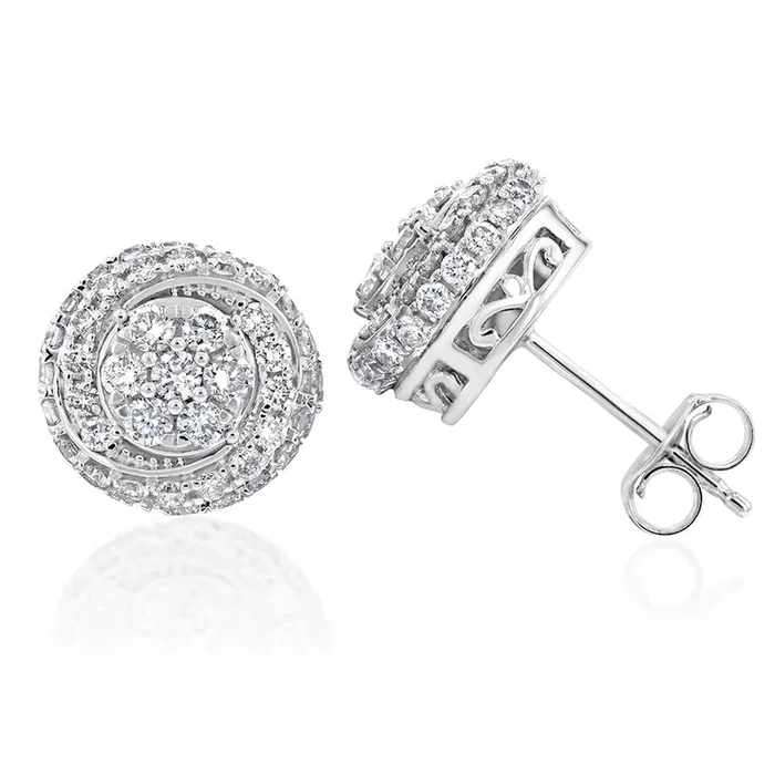 Luminesce Lab Grown 1 Carat Diamond Stud Earrings in Sterling Silver