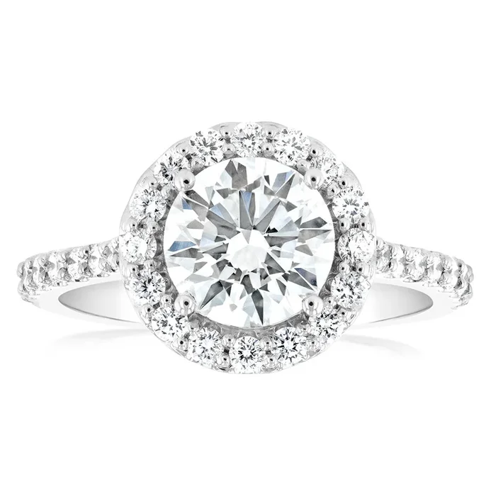 Luminesce Lab Grown 18ct White Gold 2 Carat TW 1.5 Carat Certified Diamond Ring