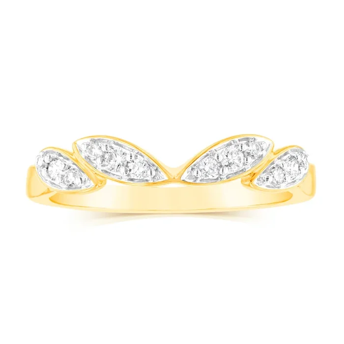 Luminesce Lab Grown 9ct Yellow Gold 1/6 Carat Dress Diamond Ring