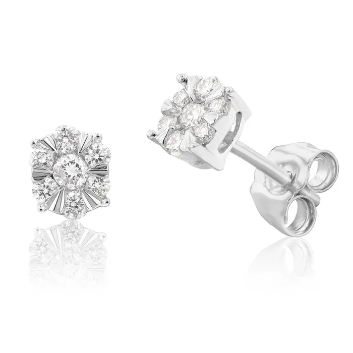 Luminesce Lab Grown Diamond 1/4 Carat Stud Earrings in Sterling Silver