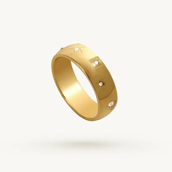 Luna Inset Spark Ring