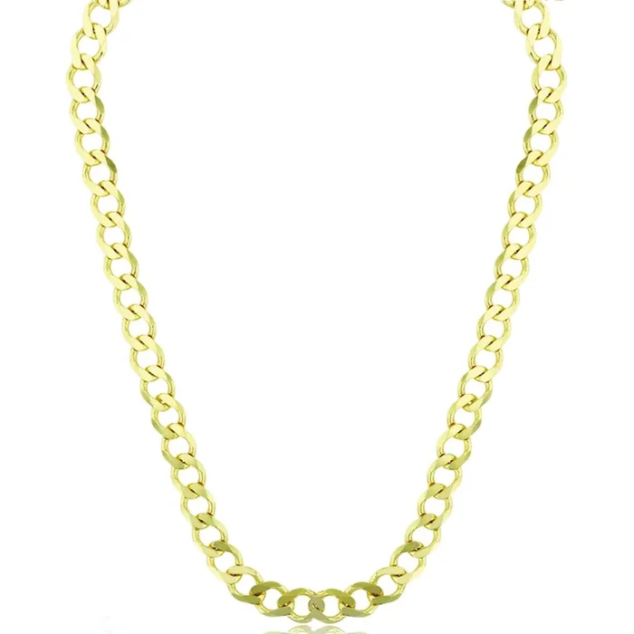 Luxe Layers 14KT Yellow Gold Plated Sterling Silver 22-inch 8MM Curb Chain