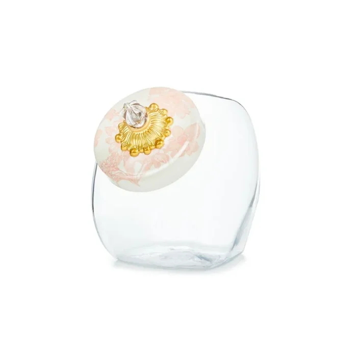 MacKenzie-Childs Sweets Jar with Rosy English Garden Lid
