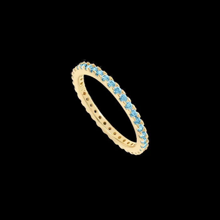 March Birthstone Eternity Stacking Ring