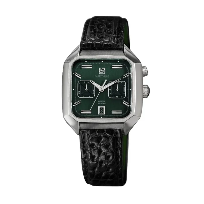 March LA.B AM2 Calendar Grall black perforated alligator – Lepage