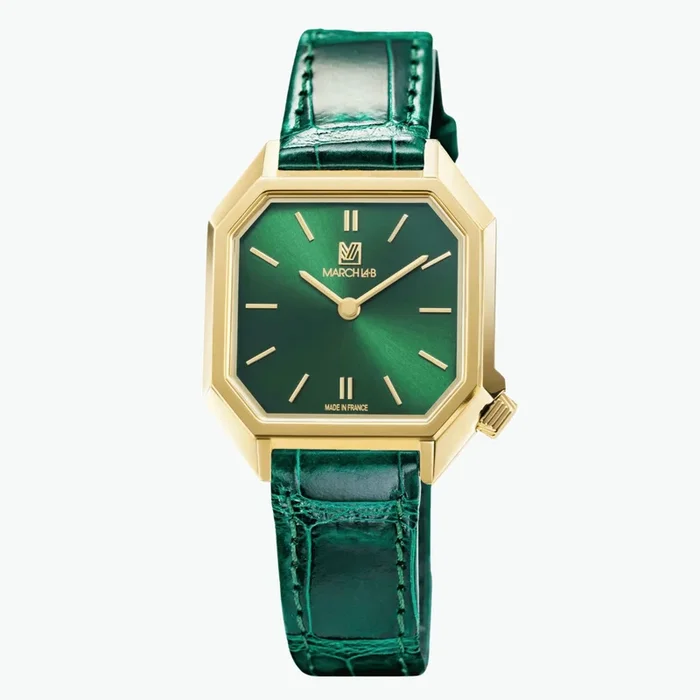 March LA.B Milady Mansart Emerald alligator strap – Lepage