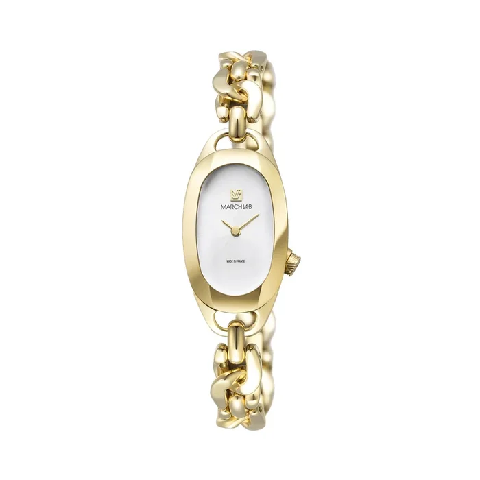March LA.B Oblongue Continental Gold Gourmette – Lepage