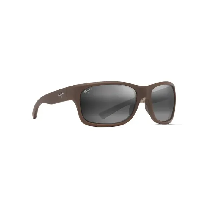 Maui Jim ‘ANO NUI Polarized Wrap Sunglasses – Matte Solid Brown