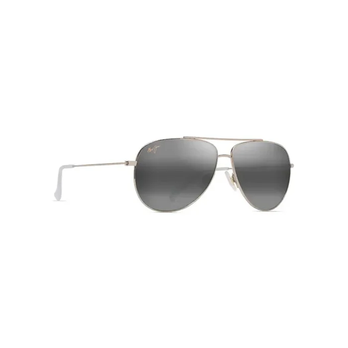 Maui Jim HAU‘OLI Polarized Aviator Sunglasses – Shiny Light Gold