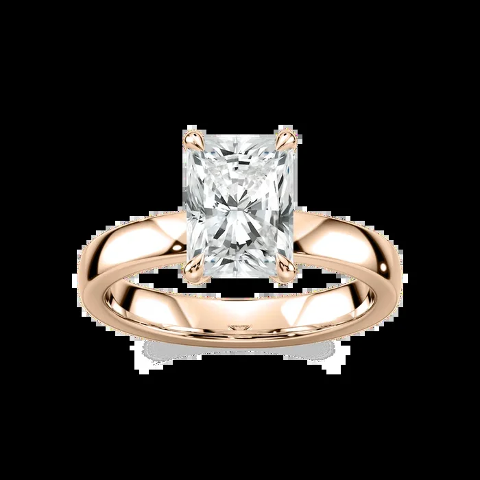 Maya Radiant Lab Grown Diamond 3mm Cigar Band Solitaire Engagement Ring
