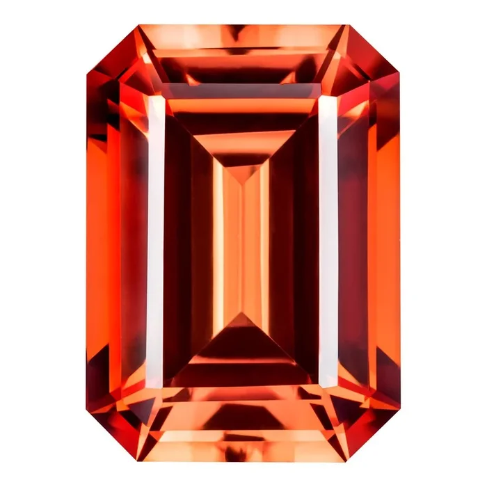 MD Fixed Emerald Cut Earrings 0.7ct x 2 (6x4mm) – Padparadscha
