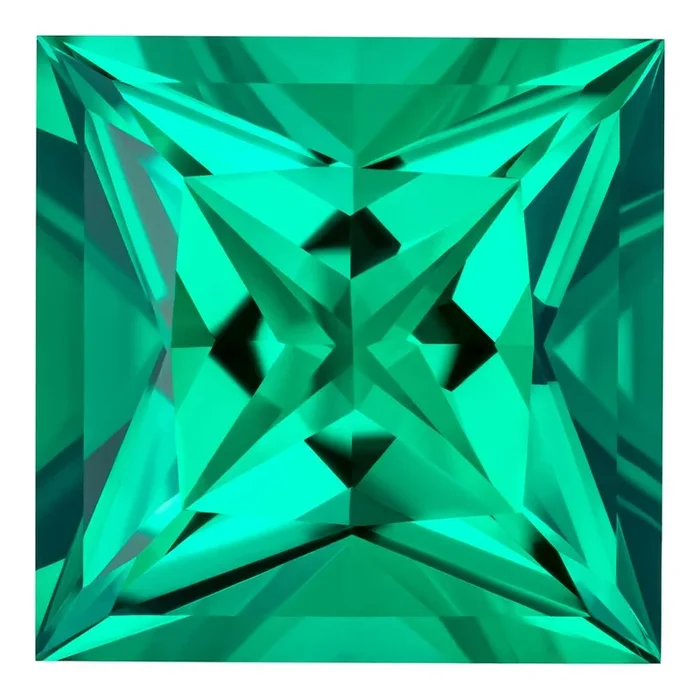 MD Fixed Princess Cut Earrings 0.8ct x 2 (5mm) – Emerald