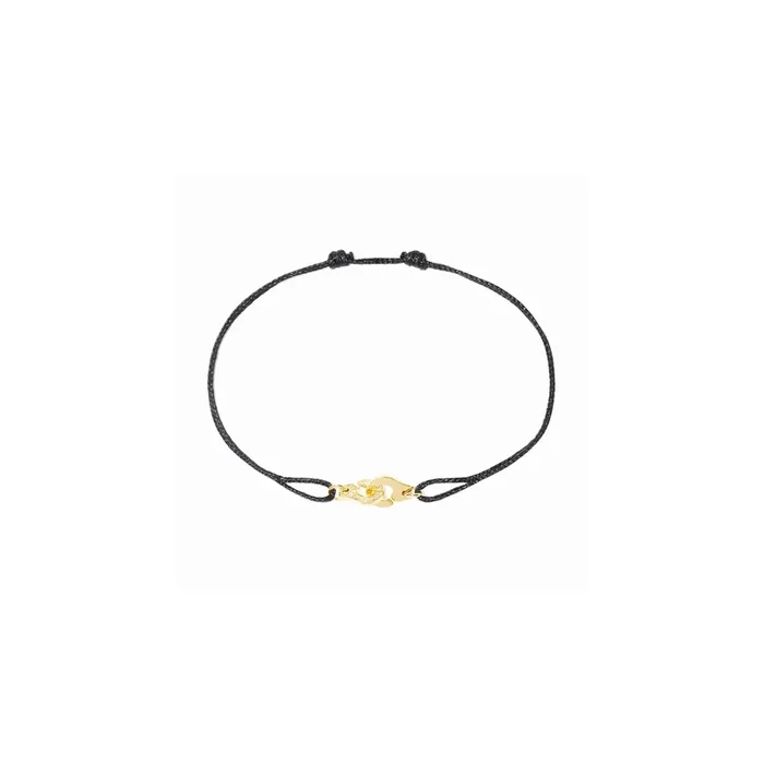 Menottes dinh van R6,5 bracelet in yellow gold on cord 319211 – Lepage
